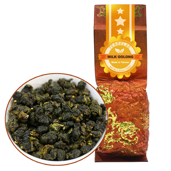 TEARELAE - Taiwan Milk Oolong Tea - 3.53oz/100g - Authentic Taiwan Tea Jin Xuan - Taiwanese Hand-picked Oolong Tea Loose Leaf - Help to Detox