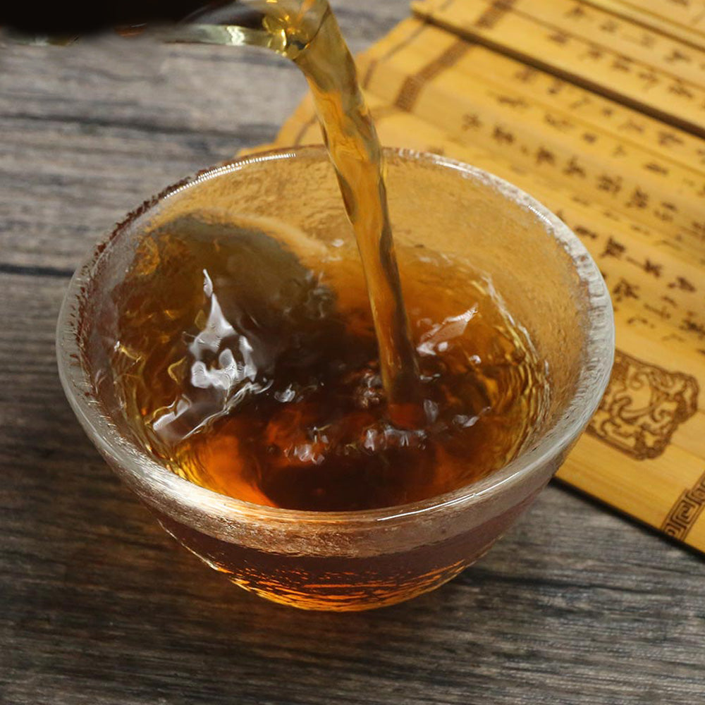 2014 GuangXi Sanhe Dark Tea "Liupao Tea Cake 0207" Premium Golden Flower Tea
