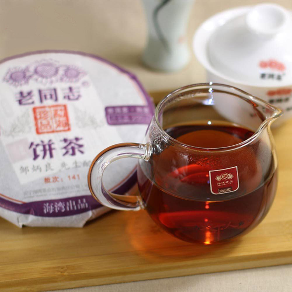 Haiwan 2014 Shu Pu-erh Tea 908 Menghai Tea Area Batch 141 Aged Trees Ripe Pu-erh Tea From Yunnan Tea Cake