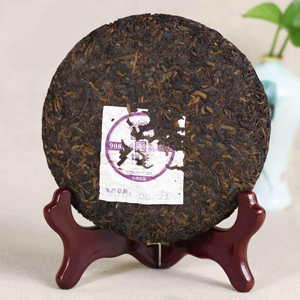 Haiwan 2014 Shu Pu-erh Tea 908 Menghai Tea Area Batch 141 Aged Trees Ripe Pu-erh Tea From Yunnan Tea Cake