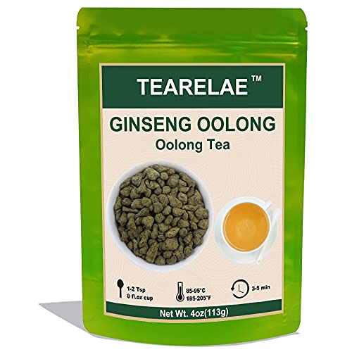 Ginseng Oolong Tea Loose Leaf Rich Unique Floral Aroma Chinese Premium Ginseng Tea Special Green Oolong Tea 4oz/113g