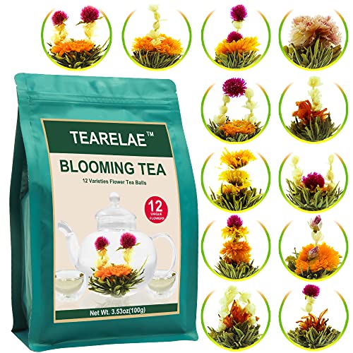TEARELAE - Dried Jasmine Flowers Bud - Edible Flowers for Drinks - 100% Natural Dried Herbs Loose Leaf Herbal Tea - for Soap Making, Bath Bombing