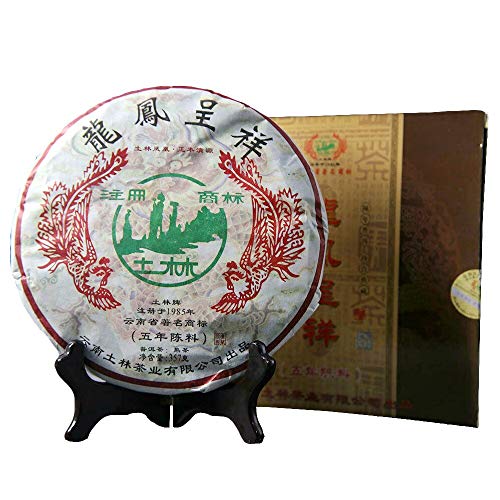 TuLin 2012 Ripe Pu-erh Tea "Long Feng Cheng Xiang" Five-Year Old Material Shu Pu-erh Tea Cake 357g