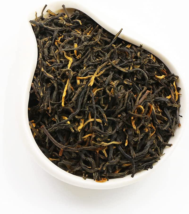 Chinese Tea Fujian Black Tea Loose Leaf Premium Golden Monkey Tea Loose Black Tea Gentle Fruit Aroma Loose Leaf Black Tea 4oz/113g