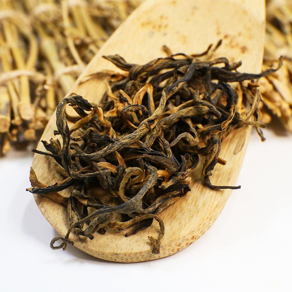 Chinese Tea Yunnan Black Tea Loose Leaf - Superfine Golden Monkey Tea Loose Leaf Black Tea- Rich Fruit Aroma - Loose Black Tea 4oz/113g