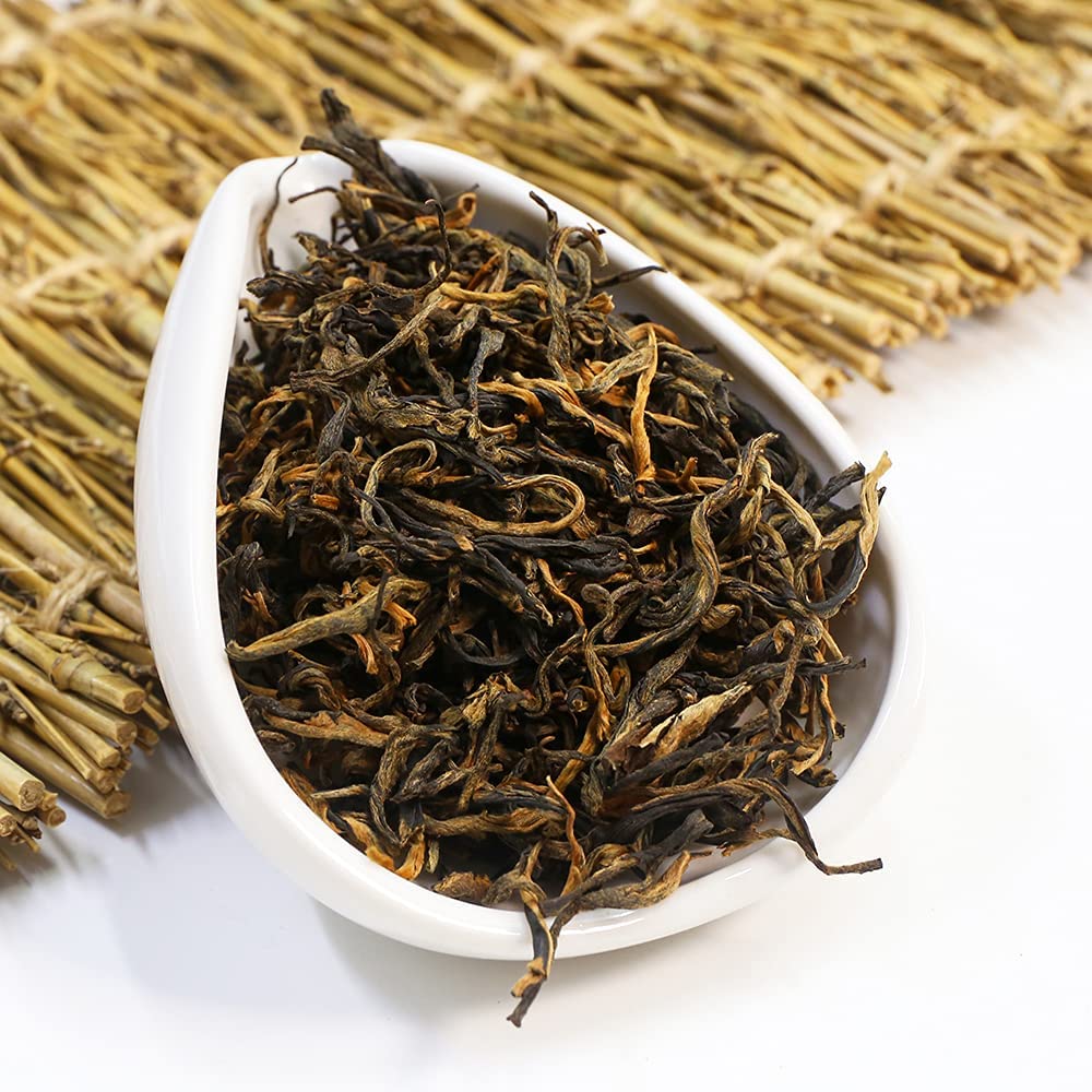 Chinese Tea Yunnan Black Tea Loose Leaf - Superfine Golden Monkey Tea Loose Leaf Black Tea- Rich Fruit Aroma - Loose Black Tea 4oz/113g