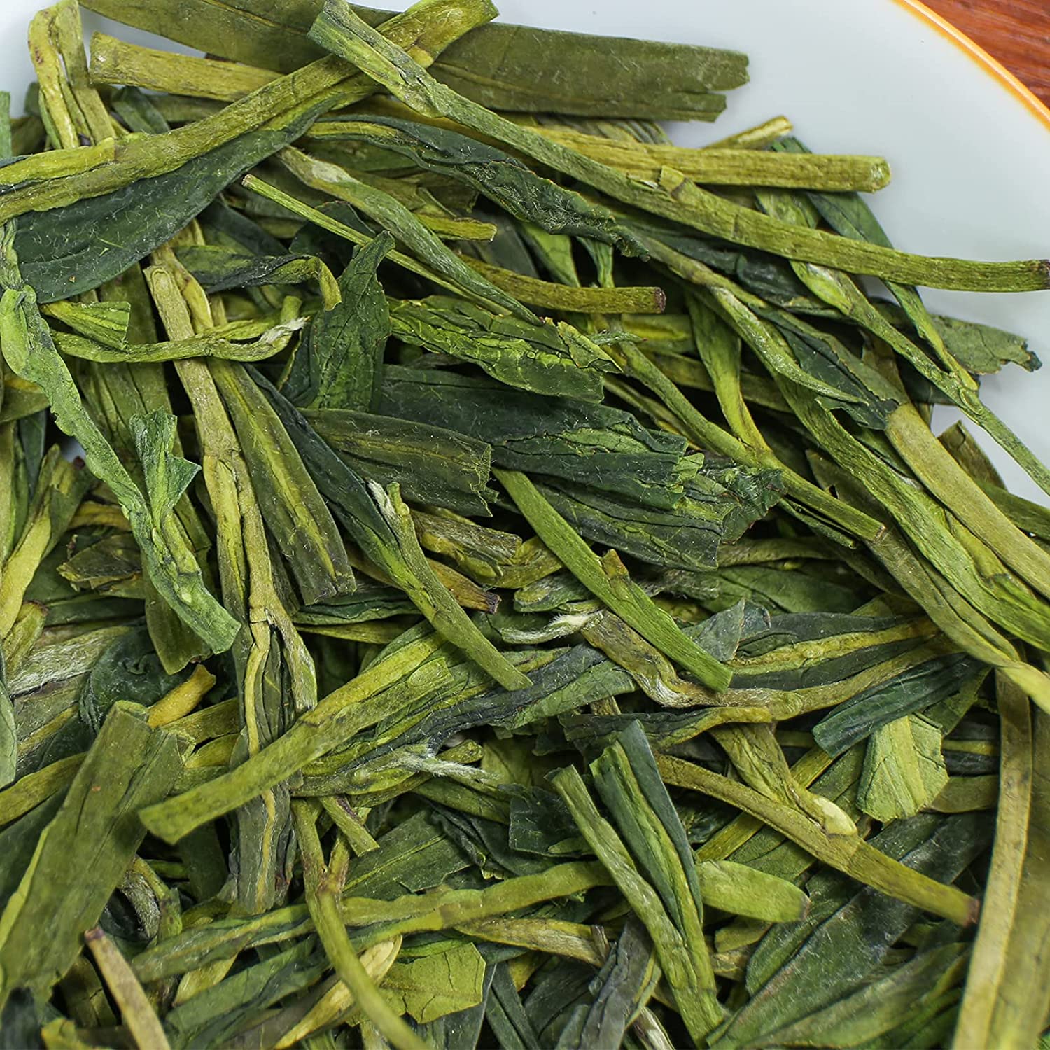 Chinese Longjing Tea Superior Natural Dragon Well Loose Leaf Green Tea Rich Bean Aroma Dragonwell Tea Green Tea Leaves 4oz/113g