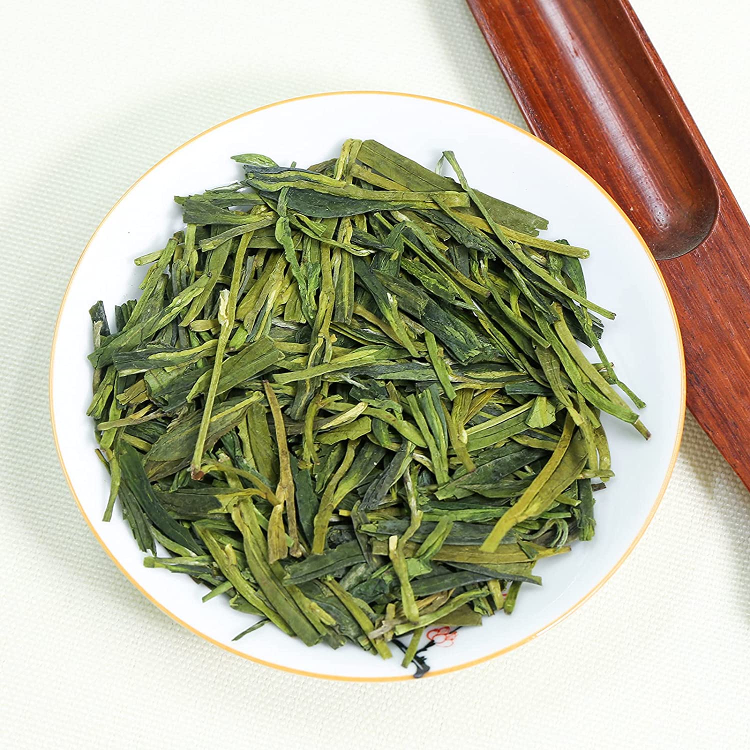 Chinese Longjing Tea Superior Natural Dragon Well Loose Leaf Green Tea Rich Bean Aroma Dragonwell Tea Green Tea Leaves 4oz/113g