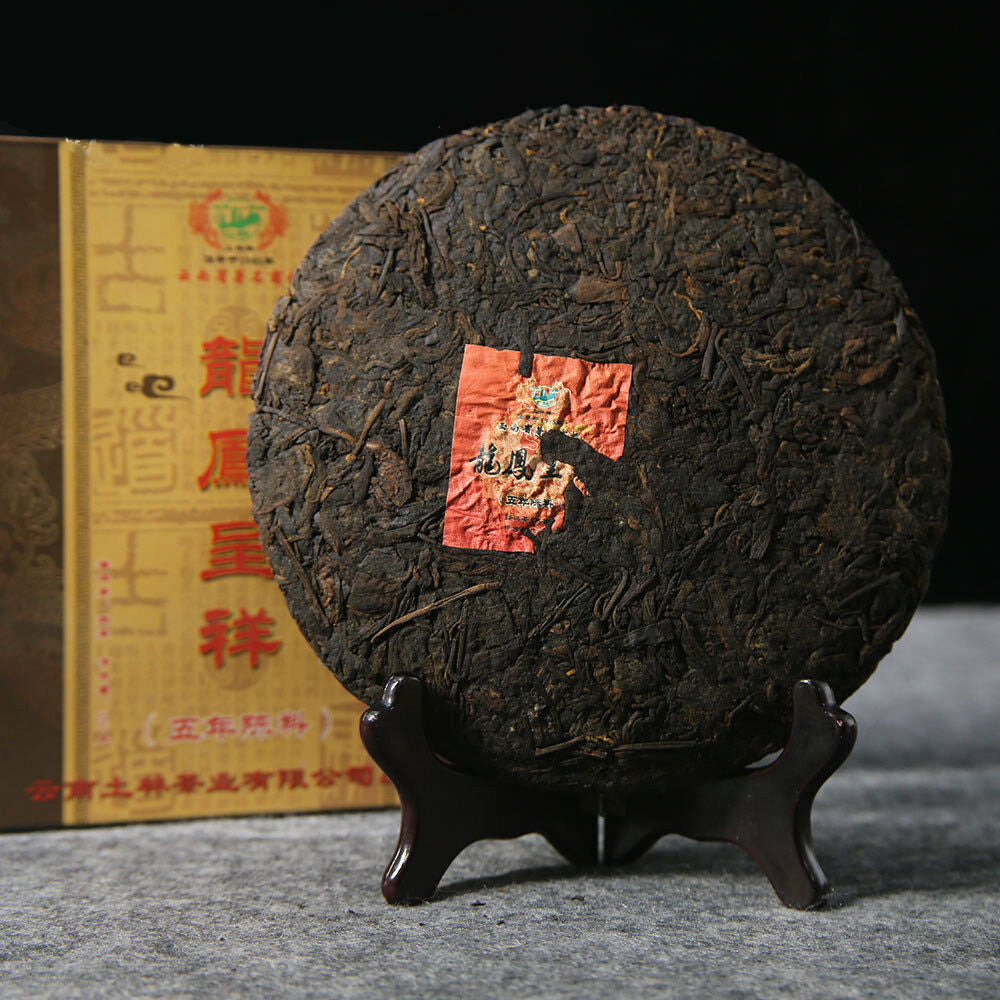 TuLin 2012 Ripe Pu-erh Tea "Long Feng Cheng Xiang" Five-Year Old Material Shu Pu-erh Tea Cake 357g