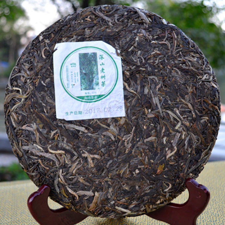 Haiwan 2017 Raw Pu-erh Tea Batch 171 "Remote Mountain Old Tree" Sheng Pu-erh Tea From Yunnan Tea Cake 500g