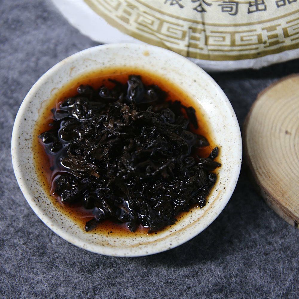 TuLin 2011 Ripe Pu-erh Tea "Ancient Tree Round Tea Cake" Five-Year Old Material Shu Pu-erh Tea 357g